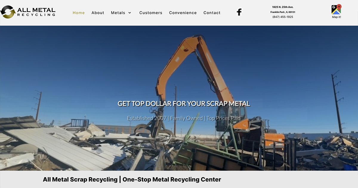 All Metal Recycling Service | Web Design and Development in Franklin Park