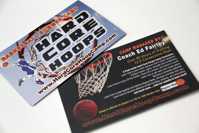 Postcard Printing for Basketball Sports Camp