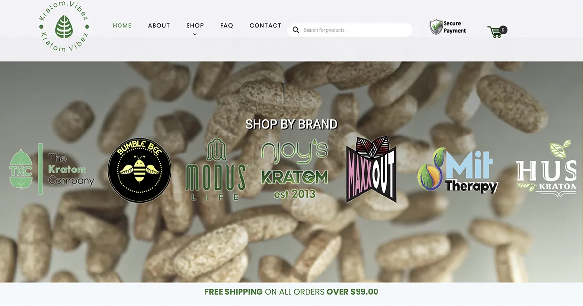 eCommerce Website Design for Kratom Vibez in Chicago