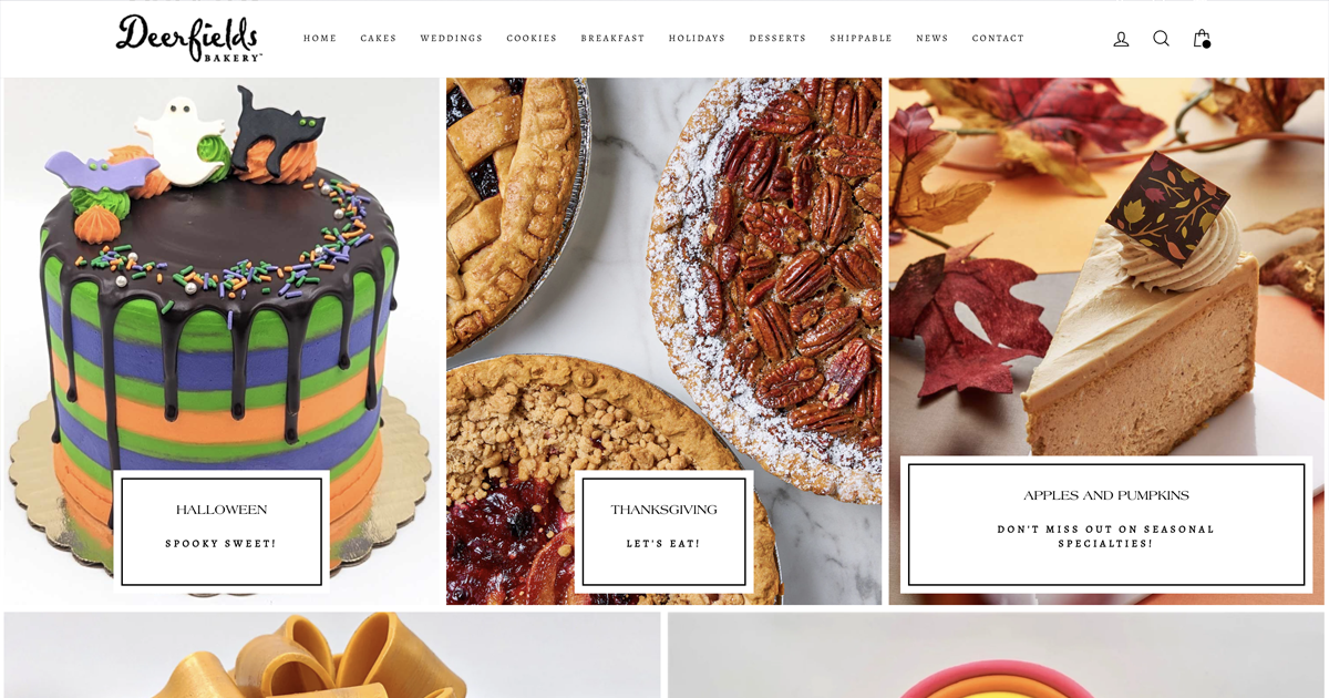 eCommerce Website Design for Deerfield's Bakery in Buffalo Grove & Deerfield