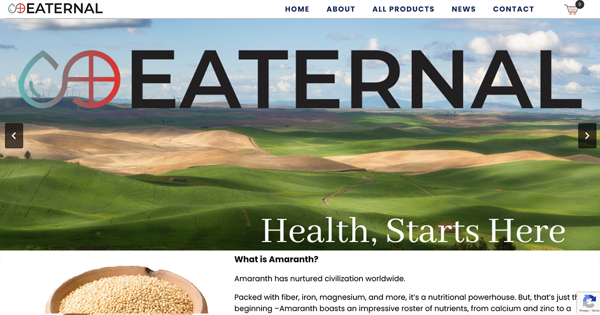 Local eCommerce Wordpress Web Designer and Development in Buffalo Grove develops online store for Eaternal Nutrition