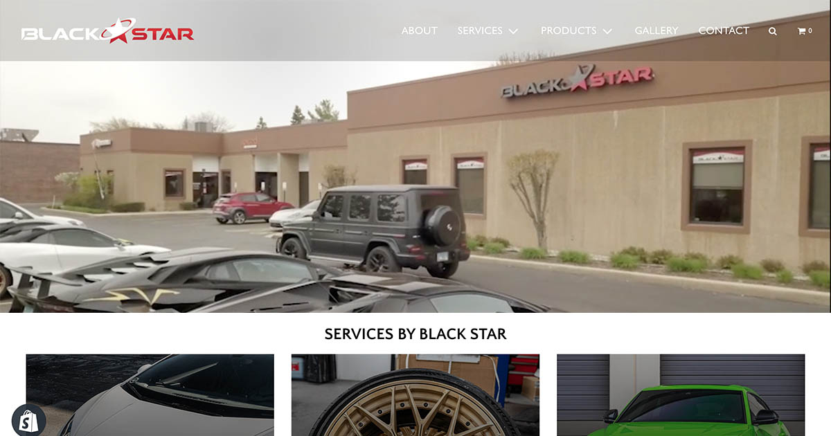 Local Buffalo Grove eCommerce Web Design Shopify for Blackstar Automotive