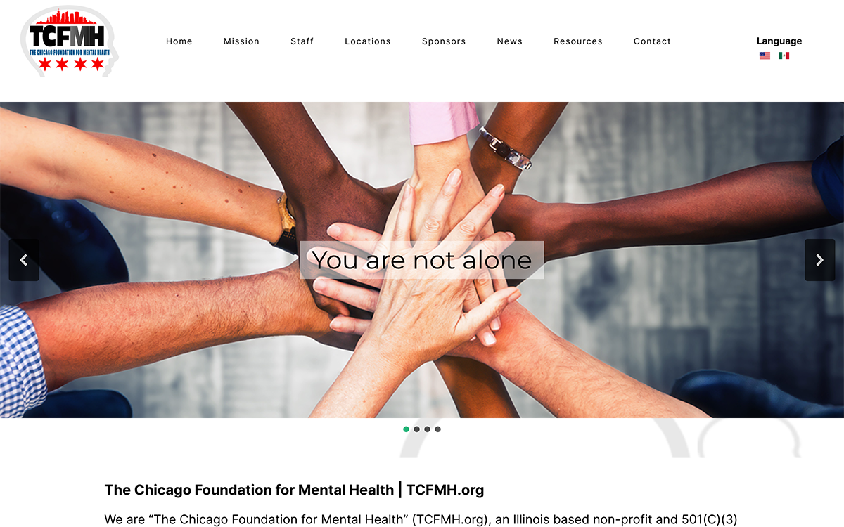Non Profit Website Design for the Chicago Foundation for Mental Health