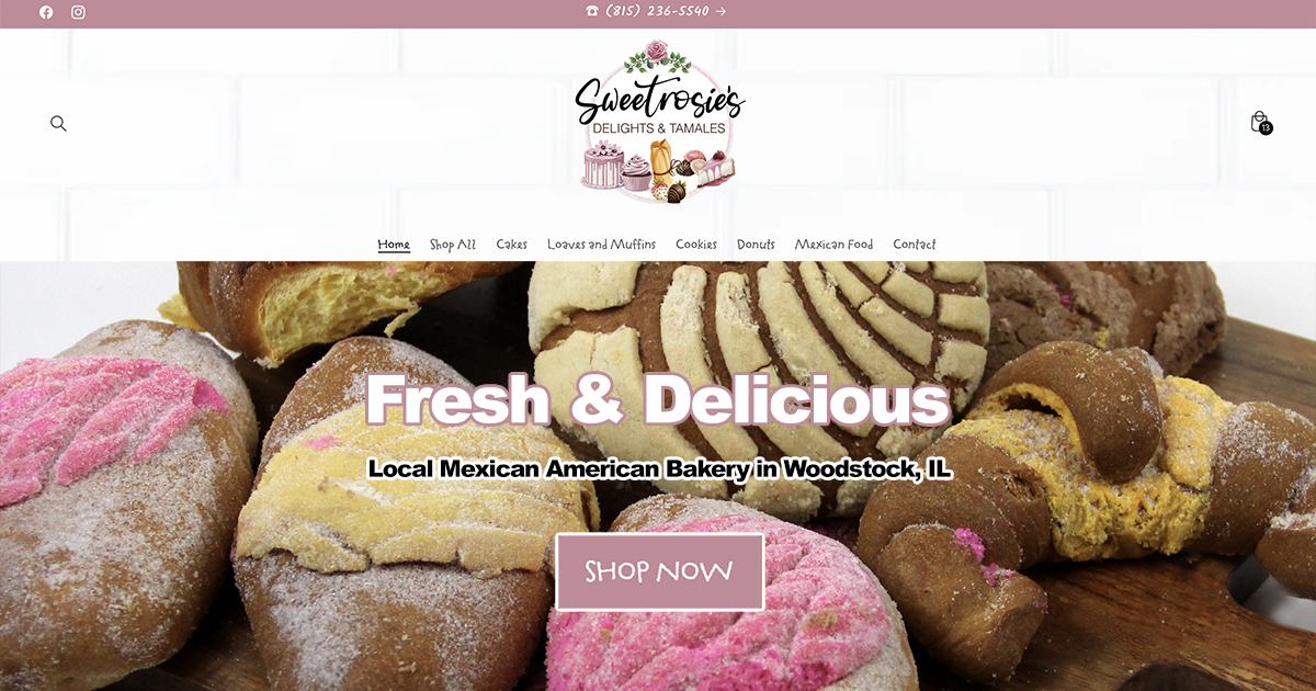 Local Shopify eCommerce Website Development for Bakery in Woodstock